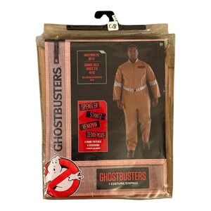 Ghostbusters Jumpsuit Costume Adult‎ Plus 2XL 48-52 with Name Patches New